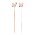 Fashion 18K Rosegold Gold Color Butterfly Earrings